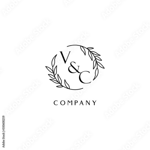 Letter VC monogram logo design inspiration, creative and elegant initial logo