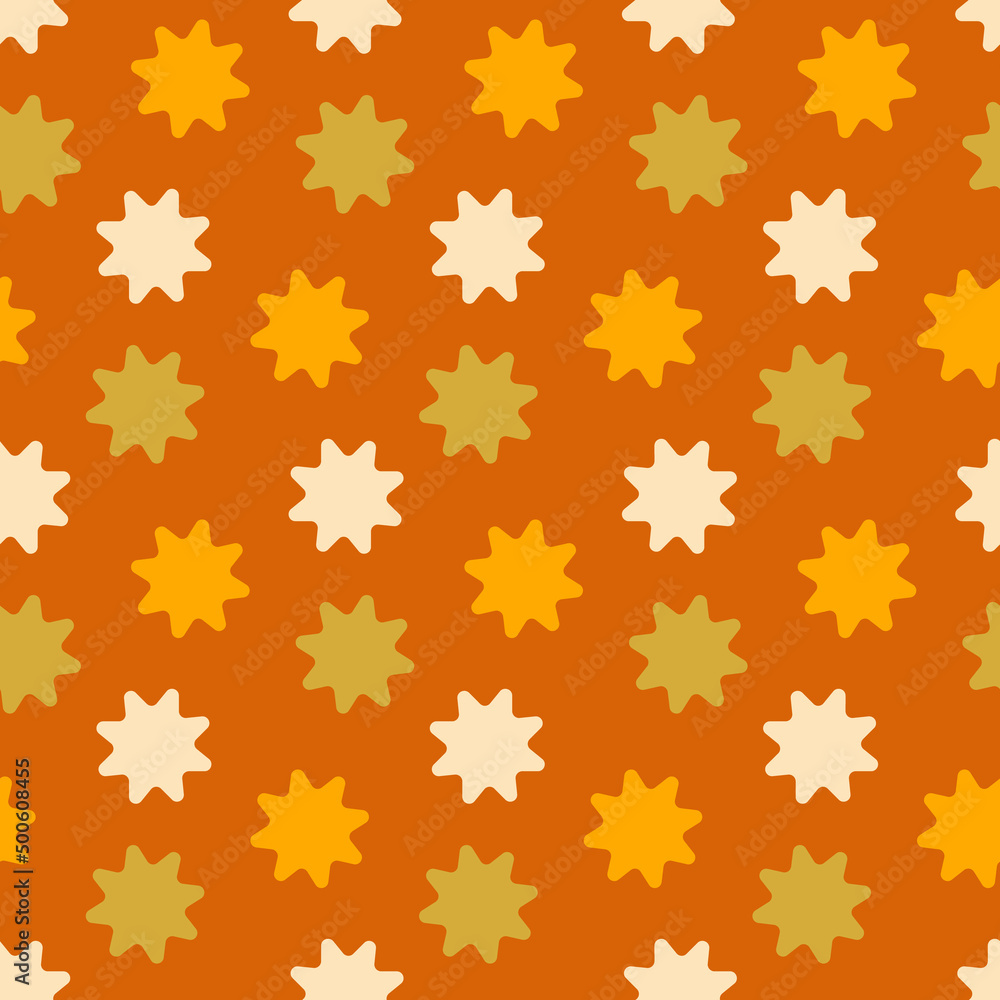 Summer Floral Seamless Pattern 70s Retro style Summer Floral Seamless Pattern 70s Retro style