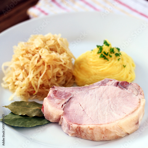 Plakat Rippchen mit Sauerkraut