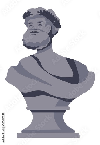 Ancient Greek or Roman bust sculpture of male