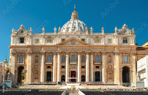 Canvas St Peter's Basilica in Vatican, Rome, Italy, Europe