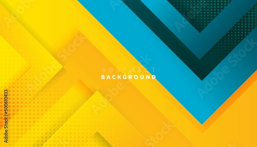 Abstract background modern design with gradient blue and yellow colour background pattern arrow style vector