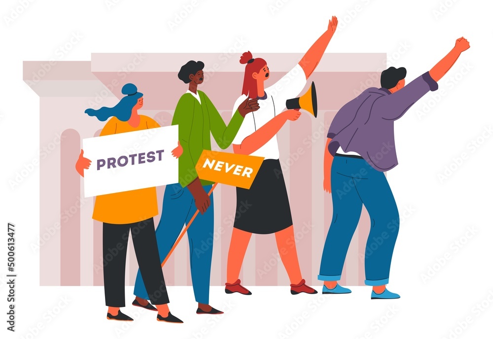 People protesting, protesters shouting on meeting People protesting, protesters shouting on meeting