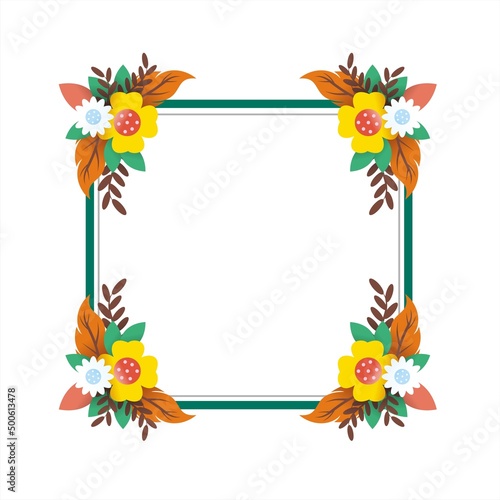 Fototapeta Naklejka Na Ścianę i Meble -  Vector flower and plant designs for frame wall pictures or book illustrations