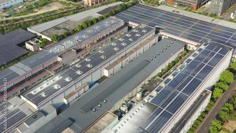 solar panels on factory rooftop solar panels on factory rooftop