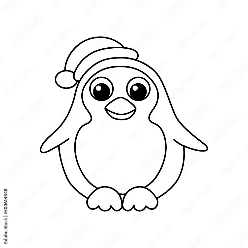 Obraz premium Penguin cartoon vector illustration