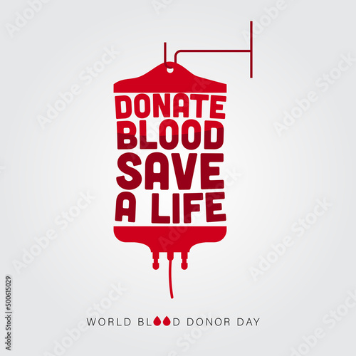 Donate Blood. World blood donor day concept