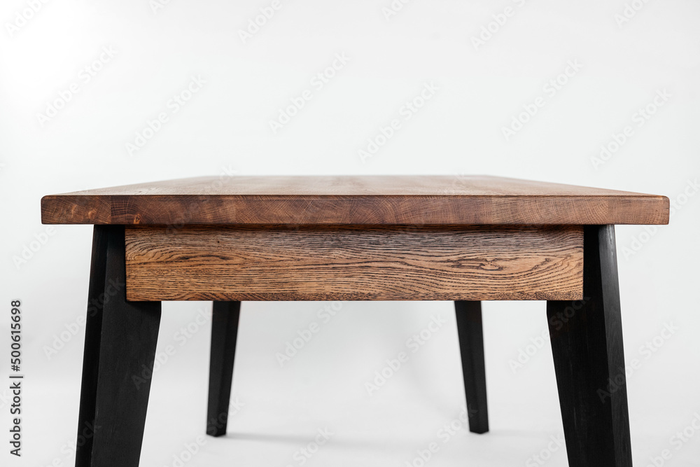 handmade wooden table on a white background with all the details handmade wooden table on a white background with all the details
