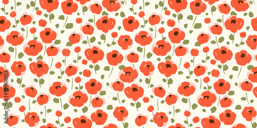 Floral seamless pattern. Vector design for paper, cover, fabric, interior decor and other