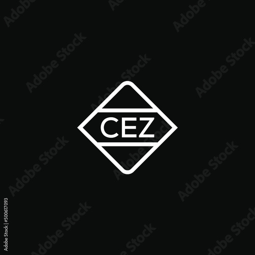 CEZ letter design for logo and icon.CEZ monogram logo.vector illustration with black background. photo