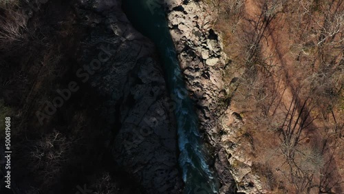 Wallpaper Mural stone banks view from above the river flows Torontodigital.ca