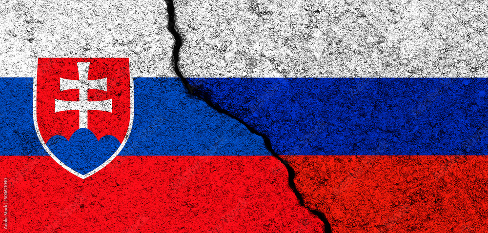 Russia and Slovakia flags background. Diplomacy and political, conflict and competition, partnership and cooperation concept photo Russia and Slovakia flags background. Diplomacy and political, conflict and competition, partnership and cooperation concept photo