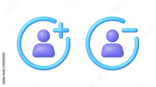 People icons 3D. Icon for web design. Cartoon 3D people vector illustration. Vector illustration design