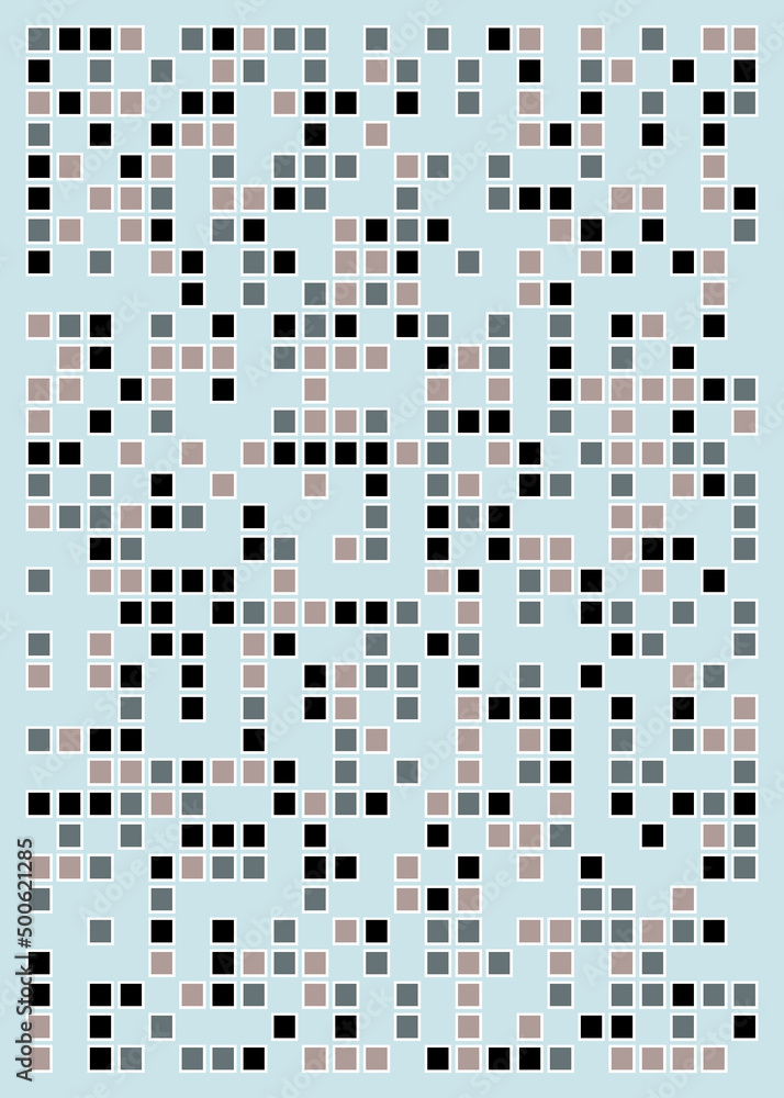 Fototapeta premium Offset Quads generative art background art illustration