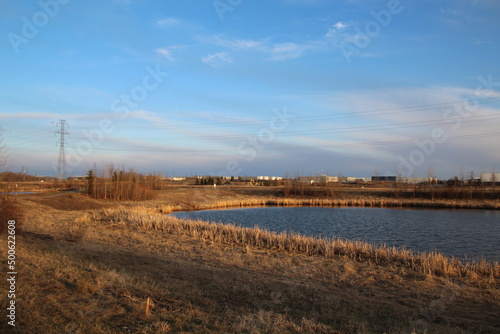 Landscape With Lake  Pylypow Wetlands  Edmonton  Alberta