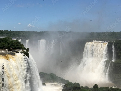 View of Iguassu Falls. Beautiful nature 