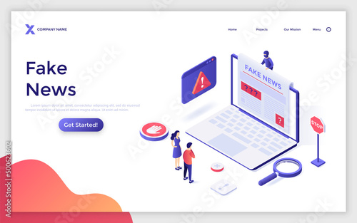 Vector Isometric Business Concept Template