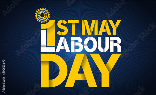 1st may labor day background design template
