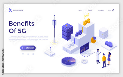 Vector Isometric Business Concept Template