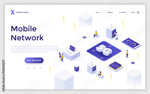 Vector Isometric Business Concept Template