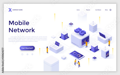 Vector Isometric Business Concept Template