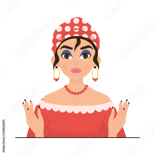 gypsy with headscarf