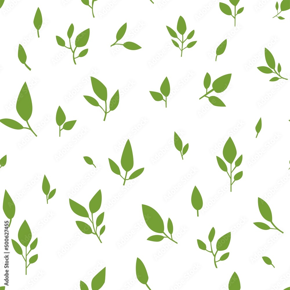 Minimalist foliage pattern, leaves and leafage