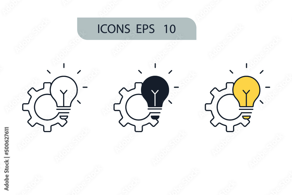 innovation icons  symbol vector elements for infographic web