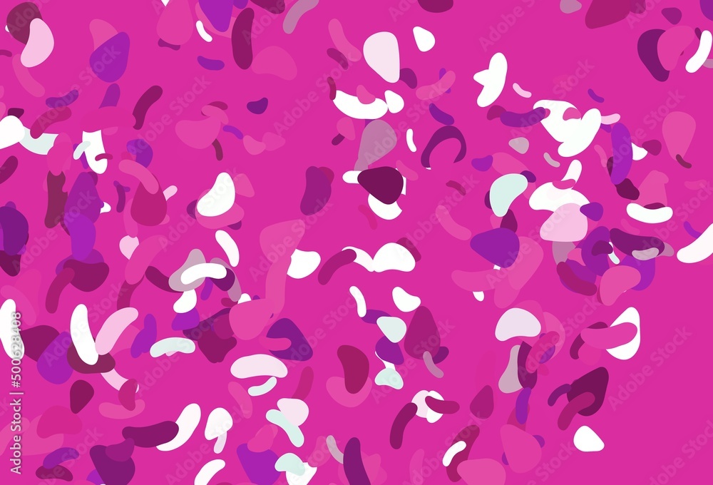 Light pink vector pattern with chaotic shapes. Light pink vector pattern with chaotic shapes.