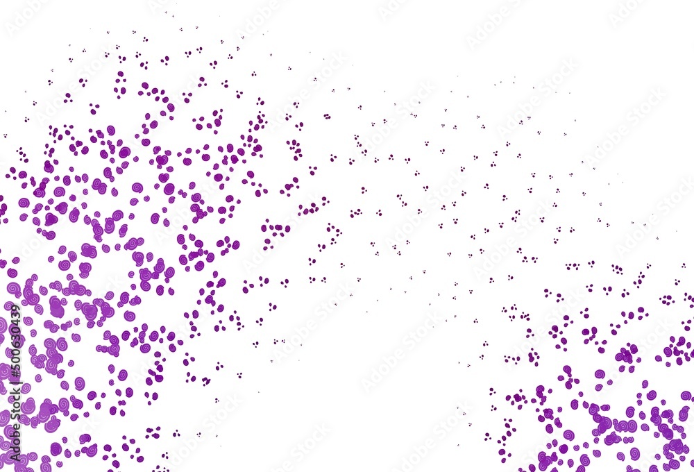 Light Purple vector pattern with liquid shapes.