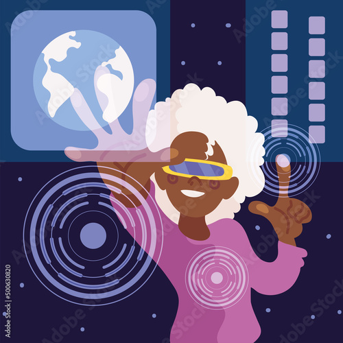 woman in metaverse