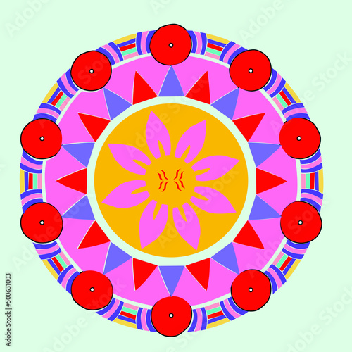 Flower Mandalas. Vintage decorative elements. Oriental pattern, vector illustration. Islam, Arabic, Indian, turkish, pakistan, chinese