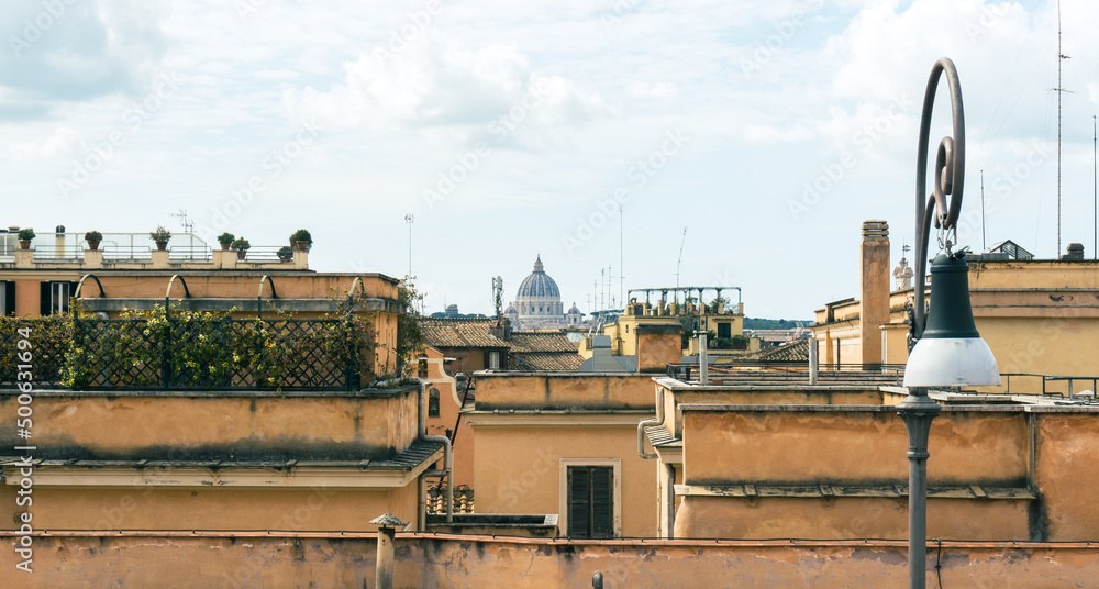 Roofs of Old Rome, Italy.