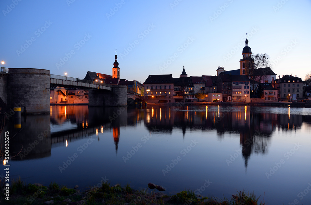 Obraz premium Abend am Main bei Kitzingen