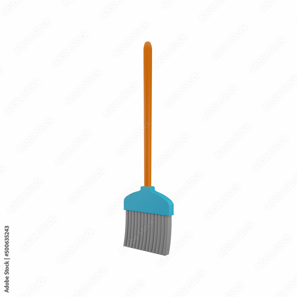 Broom 3d illustration isolated on white background. 3D broom illustration. Sweeping broom 3D illustration Broom 3d illustration isolated on white background. 3D broom illustration. Sweeping broom 3D illustration