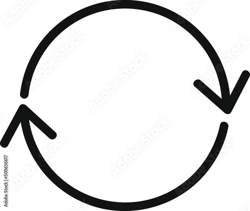 Vector icon of swap; The editable illustration of application update, refresh and reload