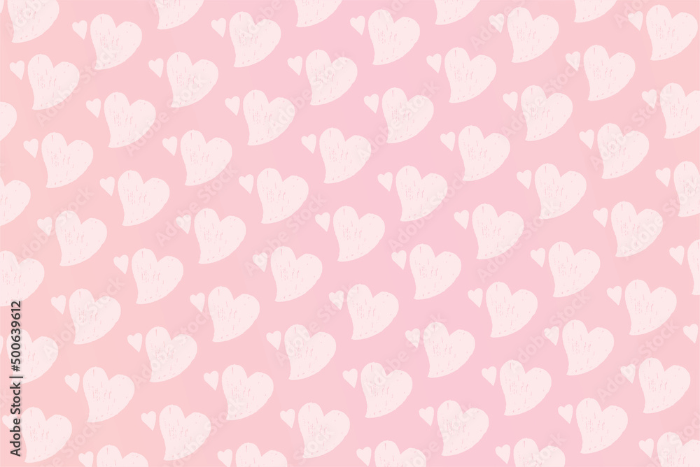 seamless pattern with pink hearts wallpaper 