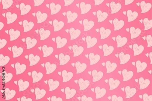 seamless pattern with pink hearts wallpaper background