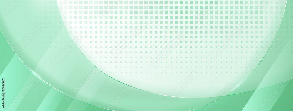 Abstract background made of small dots and curved glass plates in light green colors Abstract background made of small dots and curved glass plates in light green colors