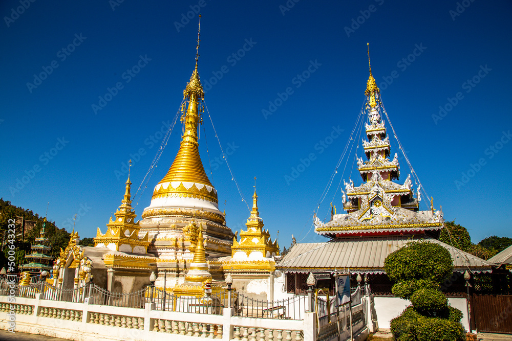 Fototapeta premium Wat Chong Klang in Mae Hong Son, Thailand