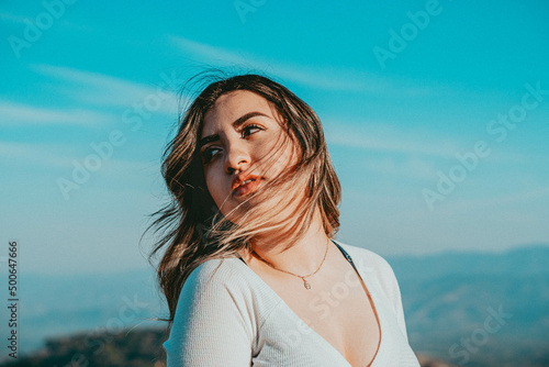 portrait of a woman on the beach