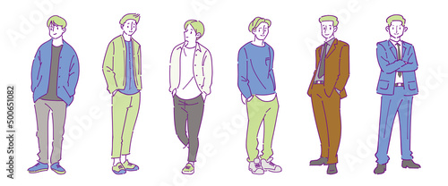 人物おしゃれイラスト素材