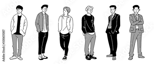 人物おしゃれイラスト素材