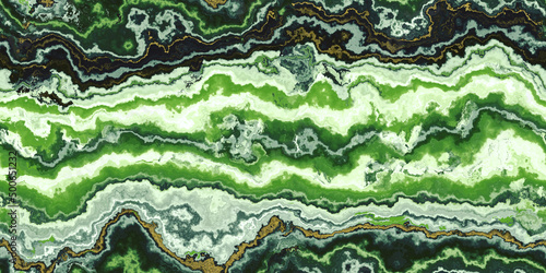 фотографія Seamless gold encrusted green agate gem stone background texture