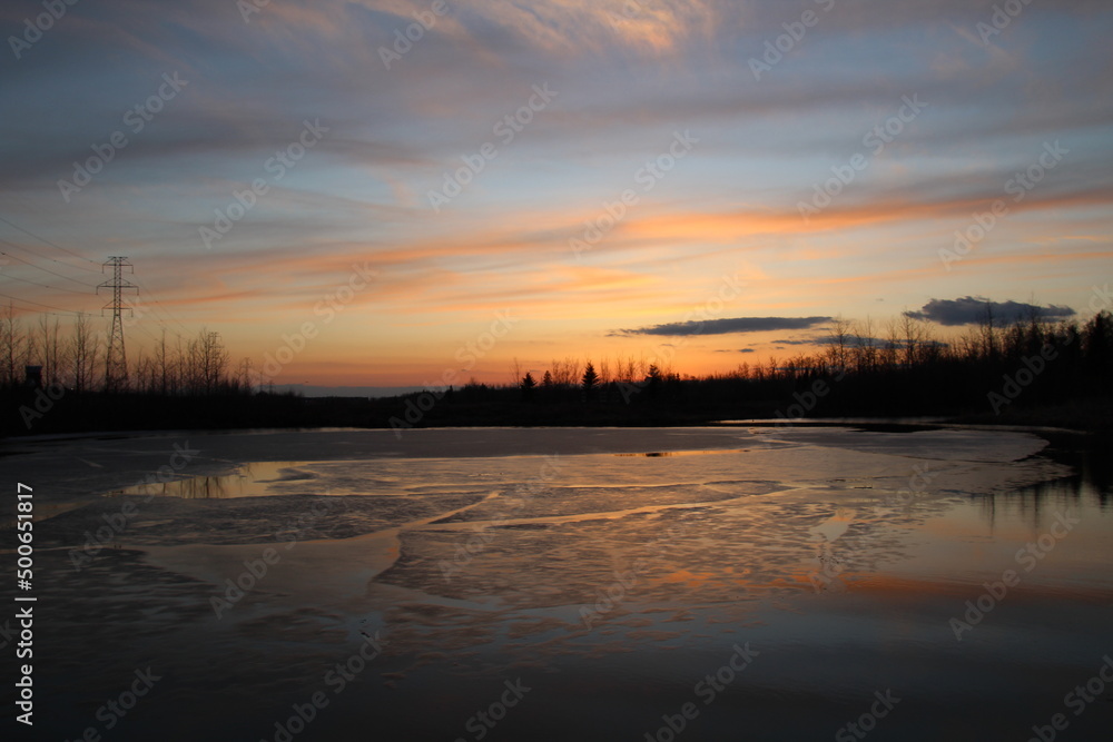 Sunset Afterglow, Pylypow Wetlands, Edmonton, Alberta