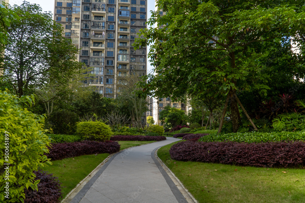 Environment of large residential area