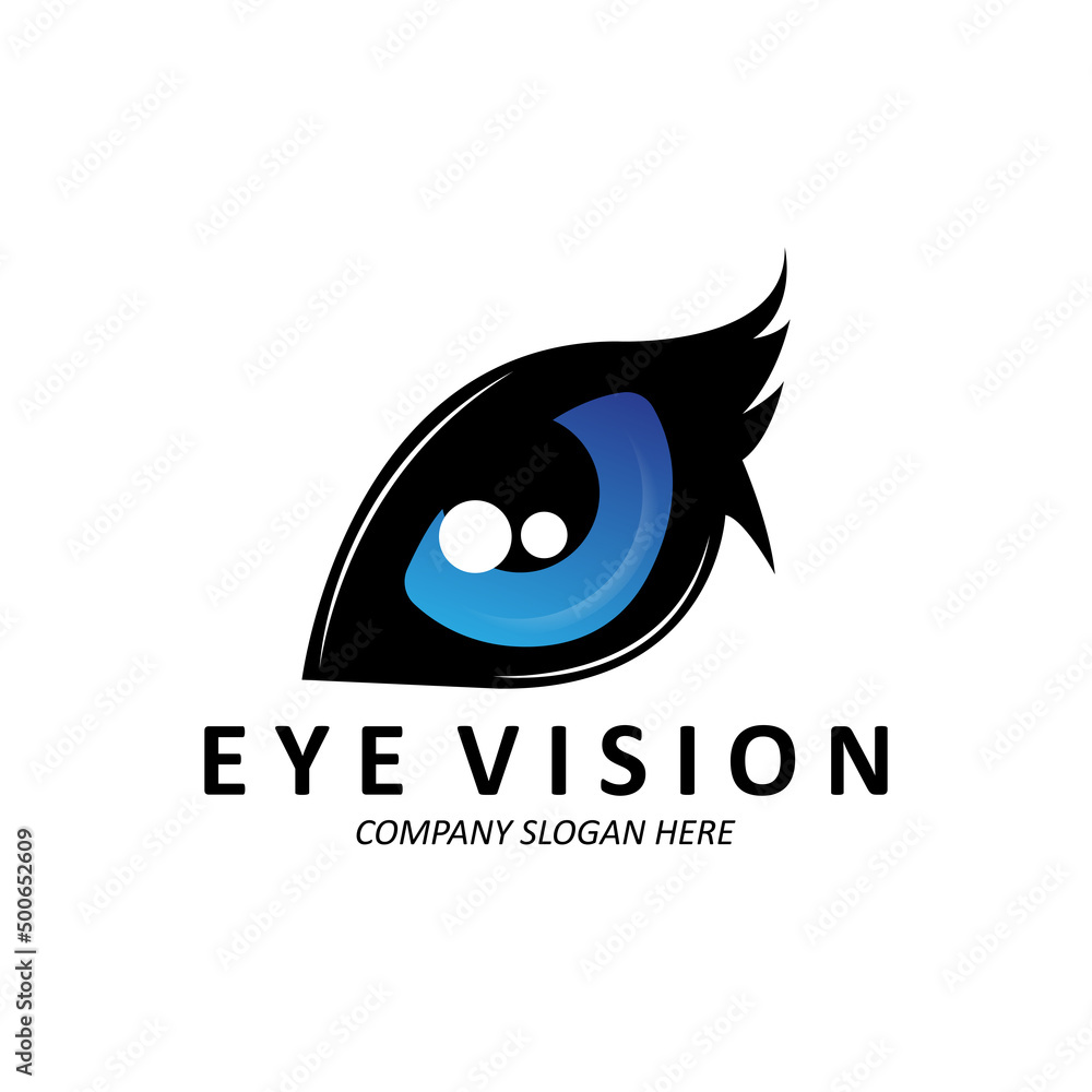 Obraz premium Eyes Logo Design, Vision of the World, vector illustration of organs