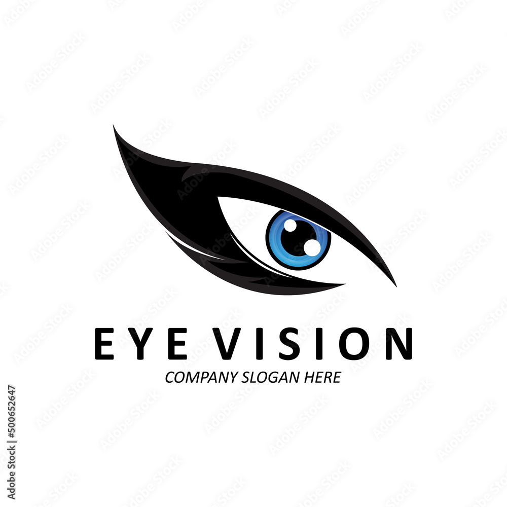 Eyes Logo Design, Vision of the World, vector illustration of organs