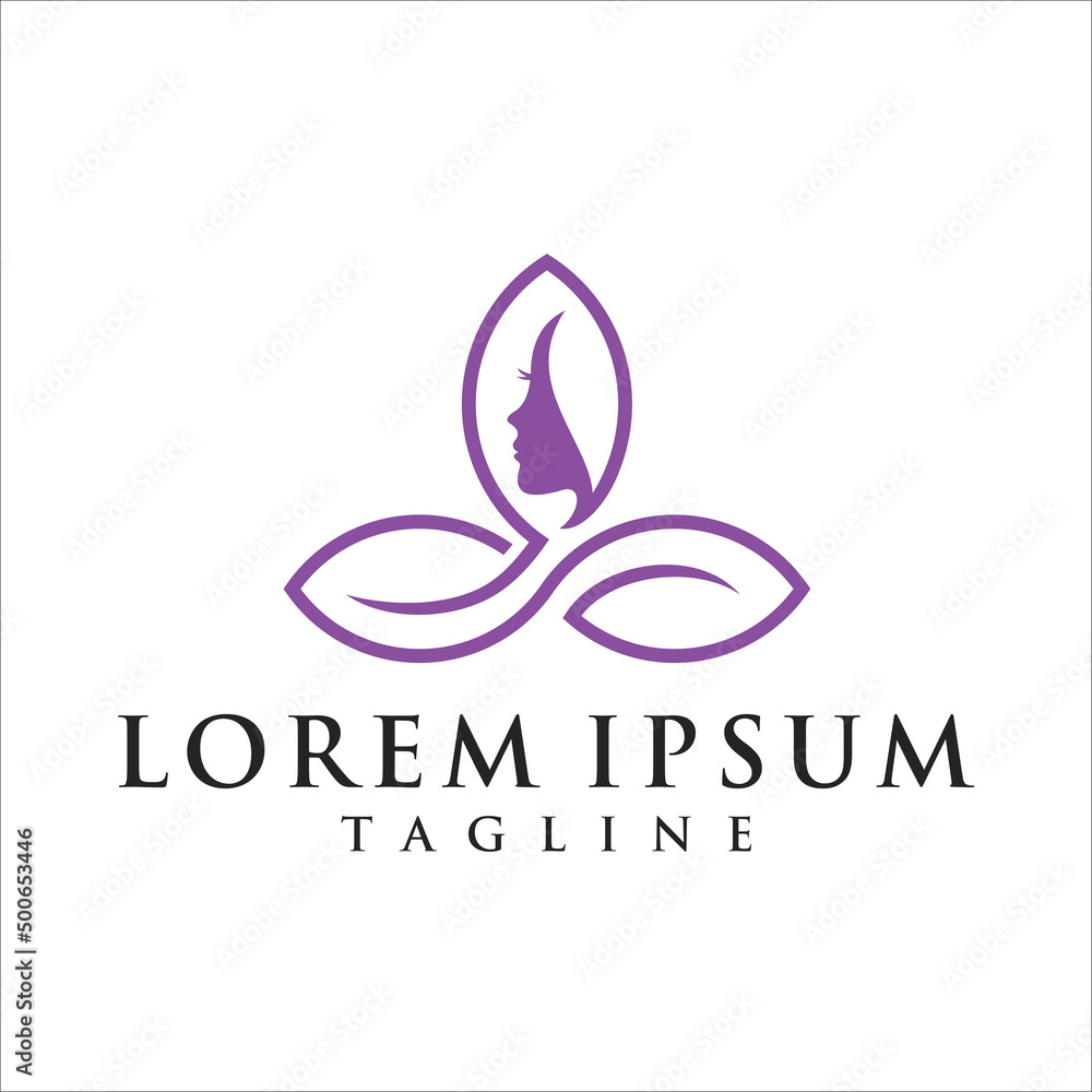Fototapeta premium Creative Natural Beauty Logo Design Template Vector Illustrations