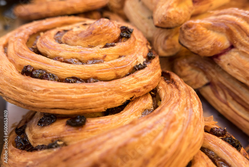 snail pastries at a farmers market